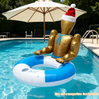 Bouée de piscine Hunky Buddies, anneau de natation gonflable avec porte-gobelet pour les fêtes, jouets de piscine pour adultes/enfants, anneau de piscine relaxant
