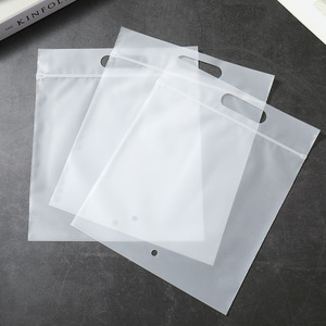 Luxury Large Transparent Poly Coat Suit T-Shirt Zipper <b>Bags</b> Handle for Clothes Packaging Display - Product Image 1