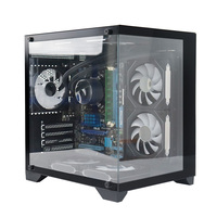 Boîtier PC Tour Gaming Pcooling Vue sur Mer ARGB ATX/Micro-ATX en Alliage d'Aluminium pour Ordinateur de Bureau