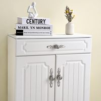 Poignées et boutons de meubles ronds modernes en zinc XUNKAI, 5,8 pouces, nickel brossé, durables pour armoires, placards, tiroirs et commodes