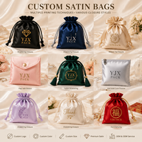 Pochette personnalisée en satin avec rabat 30x20cm, nœud en ruban, doublure en satin, pochette en velours, sac cadeau pour bijoux, logo OEM, vente en gros