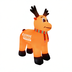 Reno Inflable Navideño de 196.9 Pulgadas, Decoración Navideña para Jardín, Material de PVC, Decoración con Luces LED, Unisex - Product Image 1