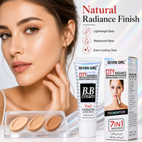 SEVEN GIRL OEM Crème BB imperméable 7 en 1 50 ml, fond de teint éclaircissant longue durée SPF45, hydratant, correcteur, base de maquillage