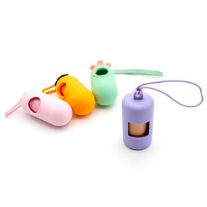 Özel baskı ve Logo köpek kaka torbası tutucu köpek Pet atık torbası kutusu deri silikon Poop çanta taşıyıcı metal donanım ile - Product Image 2