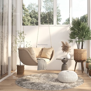 Chaise à <span class=keywords><strong>bascule</strong></span> nordique d'intérieur simple moderne balançoire d'extérieur panier suspendu intérieur balcon loisirs chaise en rotin chaise terrasse en rotin - Product Image 1