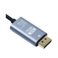 Câble USB-C vers DP 8K 60Hz Thunderbolt 3 DP mâle-mâle Câble en cuivre nu pour MacBook Pro Ordinateur portable Projecteur PC