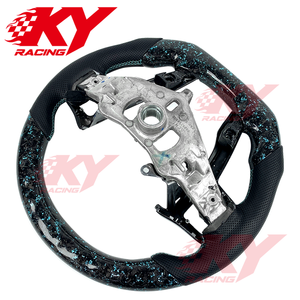 Accessoires intérieurs pour Chrysler 300C 2008 2009 2010 2011 2012 2013 2014+ SRT Volant personnalisé en fibre de carbone forgée avec LED - Product Image 3