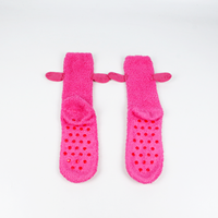 Haute qualité hiver corail velours tridimensionnel chiot oreille rembourré drôle pied chaussettes mignon mi-tube chaussettes épaisse chaleur