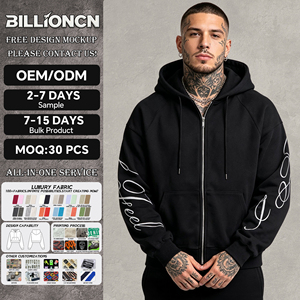 Felpa con Cappuccio Personalizzata in Stile Streetwear, Nera, in Spugna Francese 100% Cotone, Effetto Vintage e Lavaggio Acido, con Zip - Product Image 1
