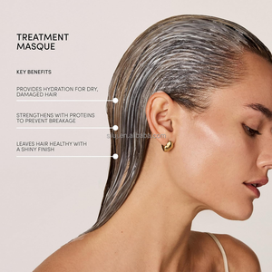 Masque capillaire hydratant au beurre de karité de qualité supérieure, marque privée, traitement en profondeur à l'extrait d'algues pour cheveux secs - Product Image 5