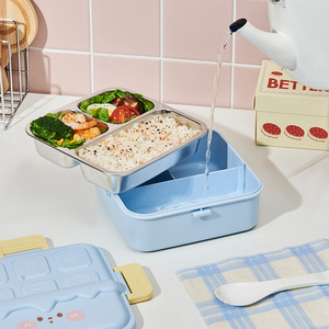Cute 304 Stainless Steel <b>Lunch</b> <b>Box</b>, Divided into Compartments, Wholesale of Student <b>Lunch</b> Boxes, Insulated <b>Lunch</b> Boxes - Product Image 3