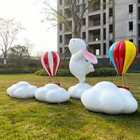 Conception et personnalisation gratuites de statues d'animaux en résine résistantes à la corrosion pour la décoration des fêtes avec logo et couleurs personnalisés