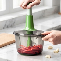 Hete Aanbieding Smile Mom A395 Handmatige Eenvoudige Pers Roestvrijstalen Huishoudelijke Voedselhakker Snijder Groente Fruit Snijder Salade Vlees