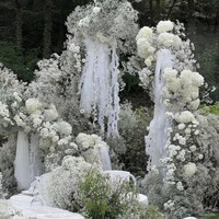 Décoration de fête de mariage à domicile, 108 têtes de fleurs de gypsophile, fleurs de gypsophile au toucher réel, fleurs artificielles de gypsophile