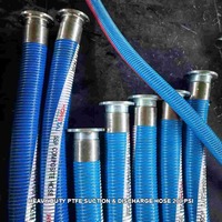 Tuyau d'aspiration chimique avec revêtement en PTFE et couche de film en polypropylène pour le transfert de solvants, peintures, encres et résines