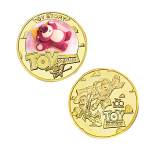 5 Pièces de monnaie commémoratives plaquées or 24 carats, imprimées en typographie, sur le thème de l'anime américain Toy <span class=keywords><strong>Story</strong></span>, cadeau de collection - Product Image 6
