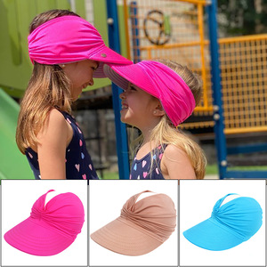 Sombrero de Sol de Verano para Niñas, Gorra de Playa con Cola de Caballo, Gorra de Secado Rápido con Visera para Niños, Protección UV - Product Image 2