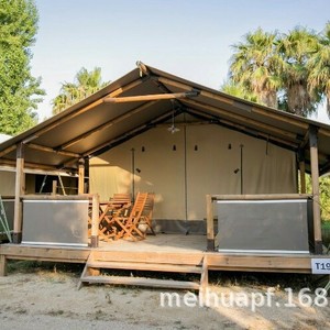 Extended Type Canvas <b>Tent</b> 2000-3000 Mm Waterproof Wood <b>Frame</b> One Bedroom One Living Room Four-season Outdoor Lodge - Product Image 3