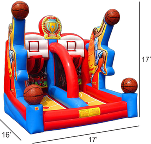 Chất lượng cao nhà máy bán buôn <span class=keywords><strong>Inflatable</strong></span> thư bị trả lại Nhà trò chơi bóng rổ khổng lồ không khí Bouncer với miễn phí Blower vận chuyển biển - Product Image 3