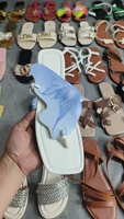 Sandales Plates pour Femme Léger et Confortable Chaussures de Plage Design Assorti Vente en Gros