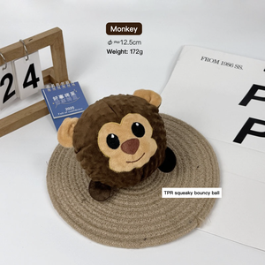 Palla Rimbalzante Squeaky in TPR di Grandi Dimensioni, Serie Giocattoli per Cani in Peluche a Forma di Cartone Animato, Diametro 12,5 cm - Product Image 6