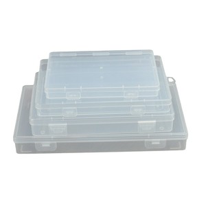 Rectangular Plastic Storage Box With Lid For Office Desktop Organization Multi Size <b>Clear</b> PP <b>Container</b> - Product Image 5