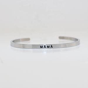 โรงงานเครื่องประดับที่กำหนดเองขายส่งสแตนเลสสลักฮาวายสร้อยข้อมือภาษาฮาวายแม่กำไลข้อมือ - Product Image 4