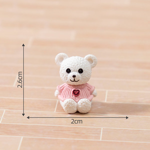 ミニチュアテディベア フィギュア 置物 プラスチック製 ドールハウス ガーデニング インテリア雑貨 - Product Image 6