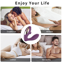 Anpassbarer 10-Gang Saugvibrator Ergonomische U-Form Duale Stimulation Weiblicher Masturbator G-Punkt-Massagegerät