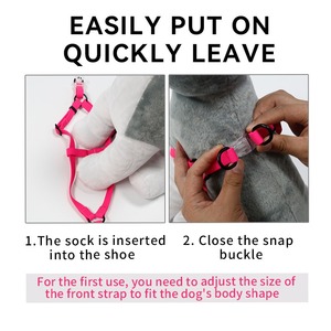 Ensemble collier, harnais et laisse pour chien en PVC imperméable, facile à nettoyer, résistant aux odeurs, bandes réfléchissantes de sécurité avec quincaillerie métallique - Product Image 5