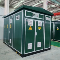Armoire extérieure sur mesure en peinture verte, haute tension 10kV/0.4kV, sortie triphasée 400V, 50/60Hz, en métal, pour alimentation électrique