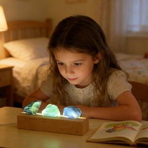 Lampe de chevet en pierre naturelle à changement de couleur LED avec interrupteur – Offre spéciale - Product Image 3