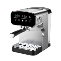 Machine à café semi-automatique de qualité commerciale ANWELL avec réservoir à lait externe et buse vapeur pour petit café ou bureau