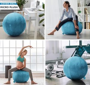 Yoga Fitness Balance Stable Chaise De Bureau Siège Doux Yoga Ball Doux Antidérapant Fitness Ball Pompe Couverture - Product Image 5