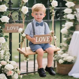 Nueva Colección <span class=keywords><strong>de</strong></span> Ropa Infantil, Conjuntos <span class=keywords><strong>de</strong></span> Ropa <span class=keywords><strong>de</strong></span> Verano para Bebés Niños, Trajes <span class=keywords><strong>de</strong></span> Caballero <span class=keywords><strong>de</strong></span> Manga Corta, Traje a Rayas para Niños - Product Image 2