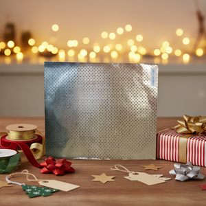 Feuilles de papier métallisé laminé en aluminium souple de qualité alimentaire, imprimées avec un logo en relief, avec un dos en papier métallisé, alliage 8011/1235/8006 - Product Image 4