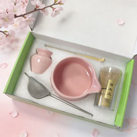 Ensemble cadeau de matcha en céramique de qualité supérieure avec logo personnalisé pour les cadeaux d'affaires Ensemble de matcha cinq pièces