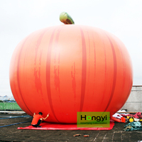 Publicité géante d'extérieur Décoration d'Halloween en forme de citrouille gonflable à LED
