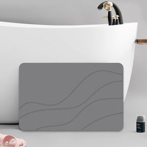 Luxe Solide Op Maat Gemaakt Ontwerp Snijwerk Sneldrogend Antislip Milieuvriendelijk Natuurlijk Diatomiet Stenen Badmat Voor Keukenbadkamer - Product Image 6