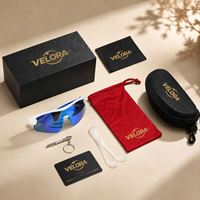 Boîte d'emballage de lunettes de soleil sport ovales surdimensionnées avec logo personnalisé imprimé, ensemble de pochettes, boîtes rigides en carton avec étui en cuir