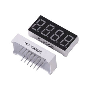 Pantalla LED 3641 de 0.36 Pulgadas y 4 Dígitos, Ánodo/Cátodo Común, Blanco Brillante (Opción de Color Rojo) - Product Image 1