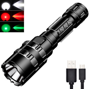 ไฟฉาย LED L2 แบบชาร์จ USB ได้, ไฟฉายขนาดเล็กกันน้ำระยะไกลสำหรับอุปกรณ์ออปติคอลสำหรับขี่กลางคืนกลางแจ้ง - Product Image 1