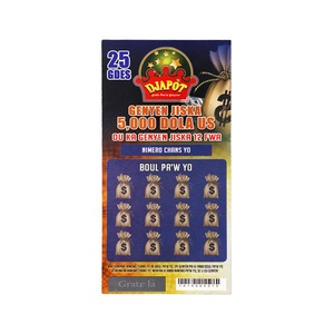 Factory Price Printing Card Scratch Off Lottery Tickets Lotto Scratch Cards - Product Image 1