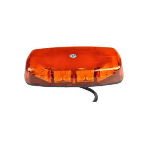 LED Work Light Bar With Cable 12V24V COB Commercial Flashing Amber Transparency Warning Lamp Bar For Universal Vehicle Emergency