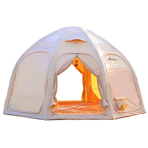 Tenda <span class=keywords><strong>da</strong></span> <span class=keywords><strong>Campeggio</strong></span> Gonfiabile Rotonda in Tessuto Oxford con Uscita per Stufa, per Glamping e <span class=keywords><strong>Campeggio</strong></span> all'Aperto - Product Image 1