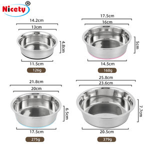 Mangkuk Makanan dan Air Anjing Silikon Modern Portabel 14/18/22/26cm Dasar Anti Selip Baja Tahan Karat untuk Anjing Besar saat Bepergian - Product Image 6