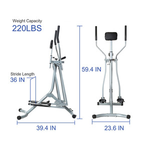 Biểu Tượng Tùy Chỉnh Trong Nhà Có Thể Gập Lại Thép Không Gỉ Hình Elip Tập Thể Dục Tàu Trượt Stride Máy Không Khí Đi Bộ Huấn Luyện Viên Cardio Tập Luyện - Product Image 3
