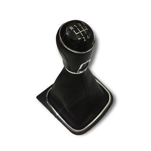 Perilla de engranaje de cuero de 5 y 6 velocidades para Volkswagen <span class=keywords><strong>Vento</strong></span> 2013, palanca de cambios de golf, accesorios interiores de transmisión - Product Image 3