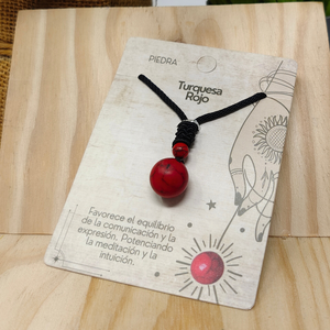 Ciondolo in pietra naturale con ciondolo a sfera turchese rossa da 14mm ciondolo in pietra naturale e ciondolo a sfera con ciondolo in pietra naturale - Product Image 3