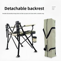 Portable extérieur en aluminium fauteuil épaissi Oxford tissu jardin Camping pêche loisirs meubles pour pique-nique pour l'extérieur